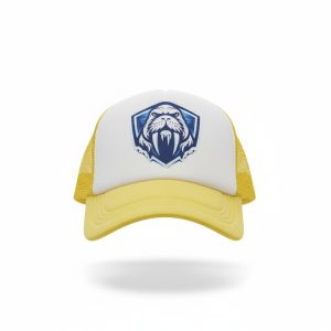 Czapka z daszkiem żółta